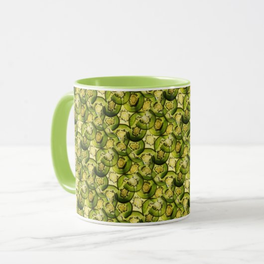 Kiwi Collage Tasse (Vorderseite Links)