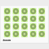 Kiwi Donut Quadratischer Aufkleber (Blatt)