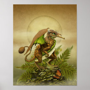 Kiwi-Drache 11x14 (4x6 und up) Poster