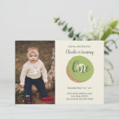 Kiwi Einladung zum ersten Geburtstag Foto (Stehend Vorderseite)