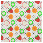 Kiwi Erdbeerapfelfruchtpunkte Stoff (Muster)