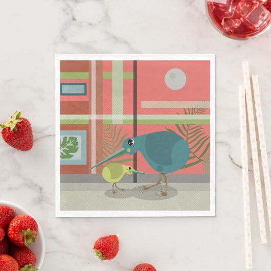 Kiwi Family Serviette (Beispiel)