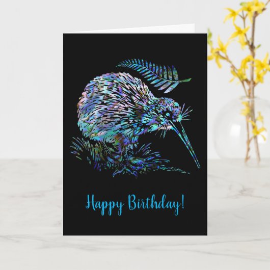 KIWI FERN BIRTHDAY KARTE (Gelbe Blume)