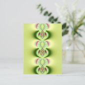 Kiwi Fine Fraktal Art Postkarte (Stehend Vorderseite)