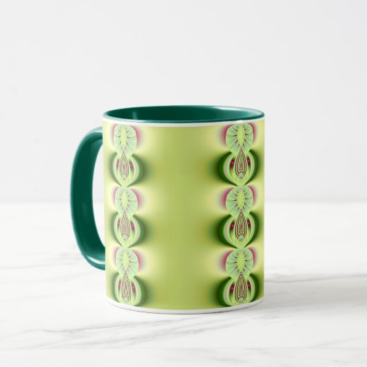 Kiwi Fine Fraktal Art Tasse (Vorderseite Links)