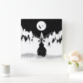 Kiwi Flightless Bird Quadratische Wanduhr (Zuhause)