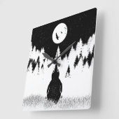 Kiwi Flightless Bird Quadratische Wanduhr (Winkel)