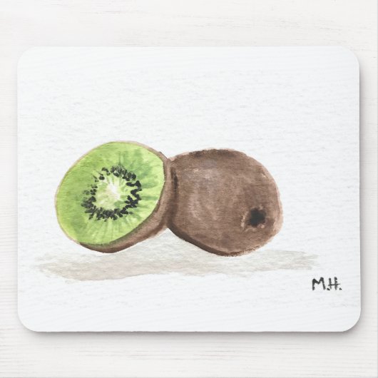 Kiwi Frucht Aquarell Mousepad (Vorne)