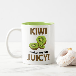Kiwi Frucht Liebhaber Kiwi Zweifarbige Tasse