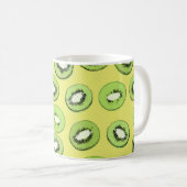 Kiwi-Frucht-nahtloses Muster, Hintergrund mit Kiwi Kaffeetasse (VorderseiteRechts)