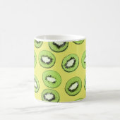 Kiwi-Frucht-nahtloses Muster, Hintergrund mit Kiwi Kaffeetasse (Mittel)