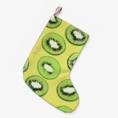 Kiwi-Frucht-nahtloses Muster, Hintergrund mit Kiwi Kleiner Weihnachtsstrumpf (Vorderansicht (hängend))