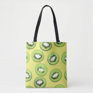 Kiwi-Frucht-nahtloses Muster, Hintergrund mit Kiwi Tasche