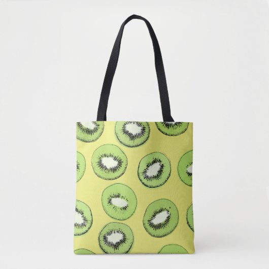 Kiwi-Frucht-nahtloses Muster, Hintergrund mit Kiwi Tasche (Vorderseite)