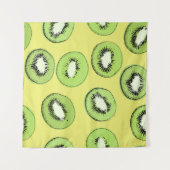 Kiwi-Frucht-nahtloses Muster, Hintergrund mit Kiwi Wandteppich (Vorderseite (Horizontal))