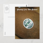 Kiwi-Frucht Postkarte (Vorne/Hinten)