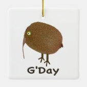 Kiwi Frucht Vogel G'Day Ornament (Rückseite)