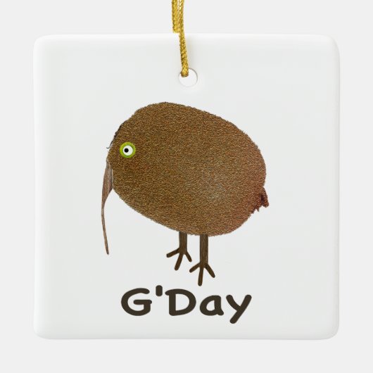 Kiwi Frucht Vogel G'Day Ornament (Vorderseite)