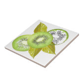 Kiwi, Früchte, grün, Scheibe, frisch, grün und wei Fliese (Seite)