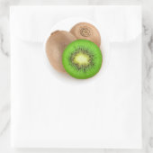 Kiwi-Früchte Runder Aufkleber (Tasche)