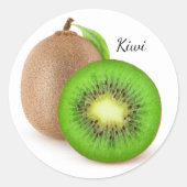 Kiwi-Früchte Runder Aufkleber (Vorderseite)