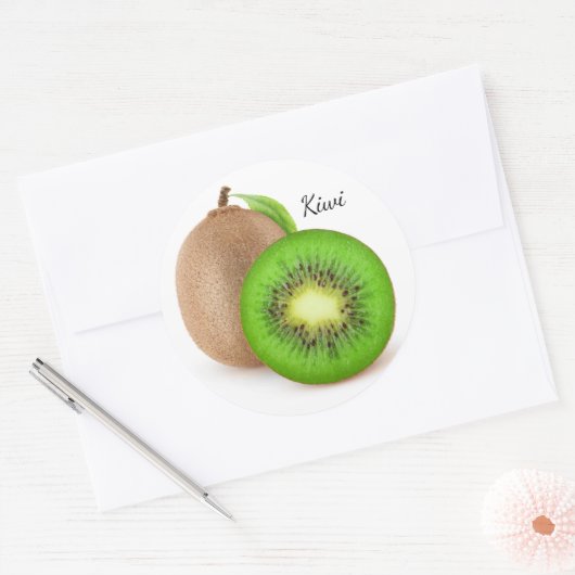 Kiwi-Früchte Runder Aufkleber (Umschlag)