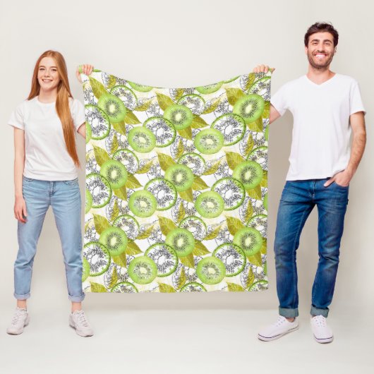 Kiwi, fruchtig, grün und weiß, frisch, saftig, wei fleecedecke (Beispiel)