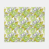 Kiwi, fruchtig, grün und weiß, frisch, saftig, wei fleecedecke (Vorderseite (Horizontal))