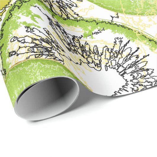 Kiwi, fruchtig, grün und weiß, frisch, saftig, wei geschenkpapier (Rolleneckpunkt)