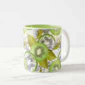 Kiwi, fruchtig, grün und weiß, frisch, saftig, wei zweifarbige tasse (VorderseiteRechts)