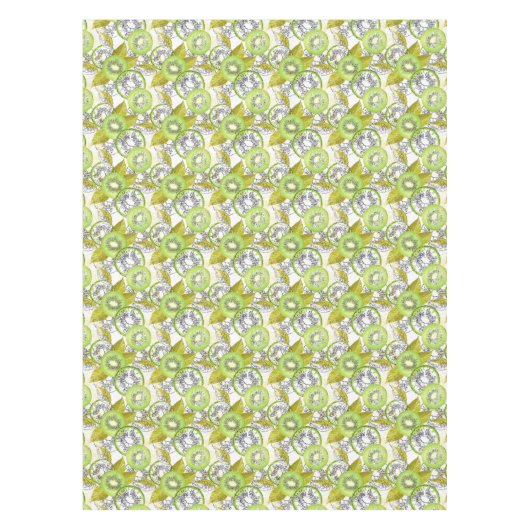 Kiwi, fruchtig, grün und weiß, frisch tischdecke (Vorderseite)