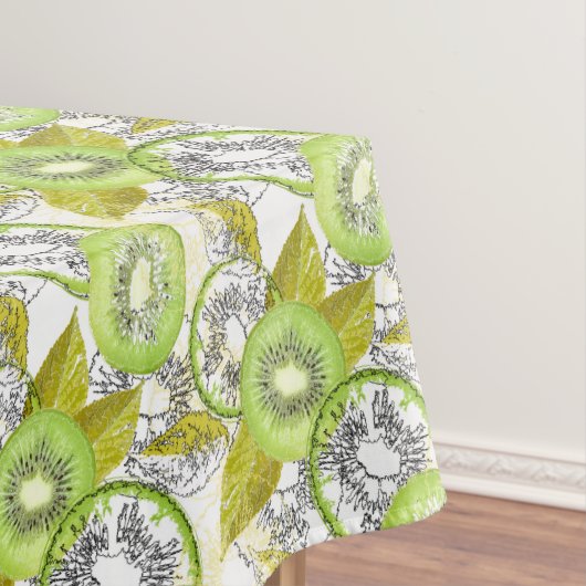 Kiwi, fruchtig, grün und weiß, frisch tischdecke (Beispiel)