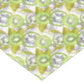 Kiwi, fruchtig, grün und weiß, frisch tischdecke (Schrägansicht)