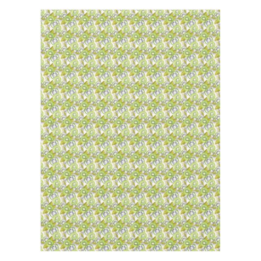 Kiwi, fruchtig, grün und weiß, frisch tischdecke (Vorderseite)