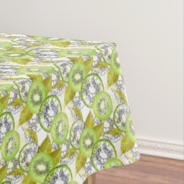 Kiwi, fruchtig, grün und weiß, frisch tischdecke