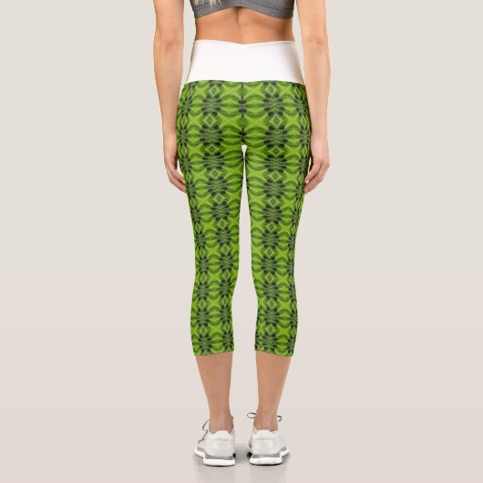Kiwi-Fruchtmuster Capri Leggings (Rückseite)