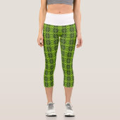 Kiwi-Fruchtmuster Capri Leggings (Vorderseite)