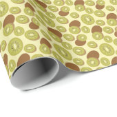 Kiwi-Fruchtmuster Geschenkpapier (Rolleneckpunkt)