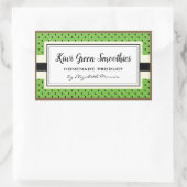 Kiwi-Fruchtmuster, hausgemachte grüne Smoothie Rechteckiger Aufkleber (Tasche)