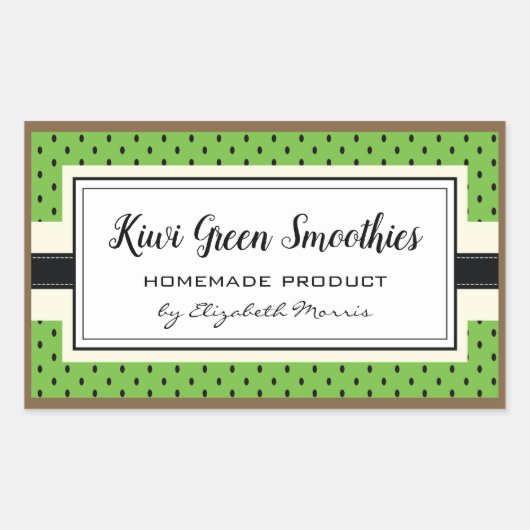Kiwi-Fruchtmuster, hausgemachte grüne Smoothie Rechteckiger Aufkleber (Vorderseite)