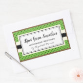 Kiwi-Fruchtmuster, hausgemachte grüne Smoothie Rechteckiger Aufkleber (Umschlag)