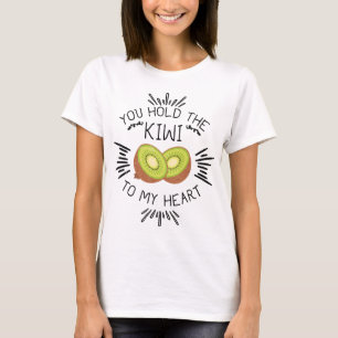 Kiwi Fruchtpun hält den Kiwi zu meinem Herzen T-Shirt