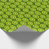 Kiwi Fruchtscheiben: dunkelgrün. Geschenkpapier (Ecke)