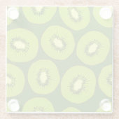 Kiwi Fruchtscheiben: dunkelgrün. Glasuntersetzer (Rückseite)