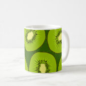 Kiwi Fruchtscheiben: dunkelgrün. Kaffeetasse (VorderseiteRechts)