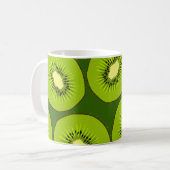 Kiwi Fruchtscheiben: dunkelgrün. Kaffeetasse (Vorderseite Links)