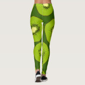 Kiwi Fruchtscheiben: dunkelgrün. Leggings (Rückseite)