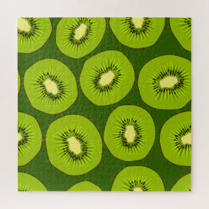 Kiwi Fruchtscheiben: dunkelgrün. Puzzle