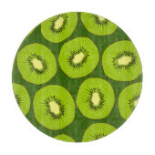 Kiwi Fruchtscheiben: dunkelgrün. Schneidebrett (Vorderseite)