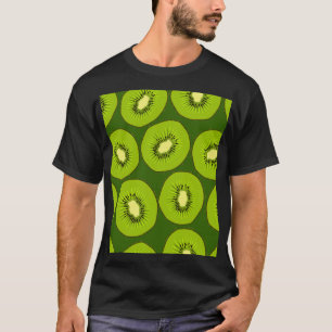Kiwi Fruchtscheiben: dunkelgrün. T-Shirt